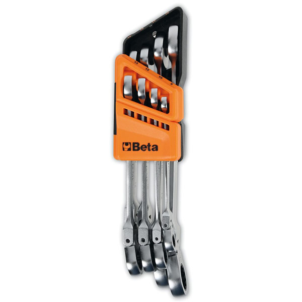 Beta 142SN/SC8 Serie 8 Chiavi Combinate a Cricchetto Snodate - BETA UTENSILI